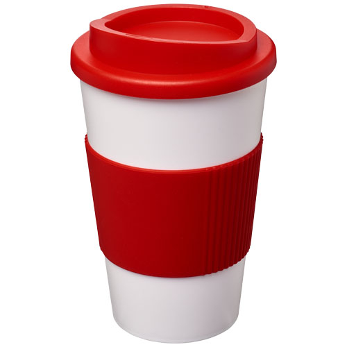 Gobelet isolant personnalisable 350ml Americano® Blanc / Rouge